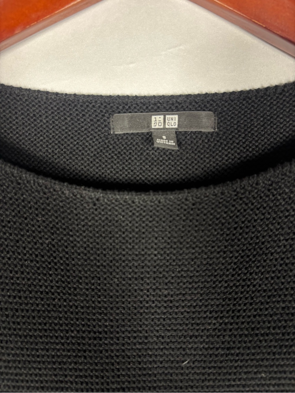 Uniqlo 3D knitted Classic Pullover Sweater Black Size Small - Picture 4 of 9